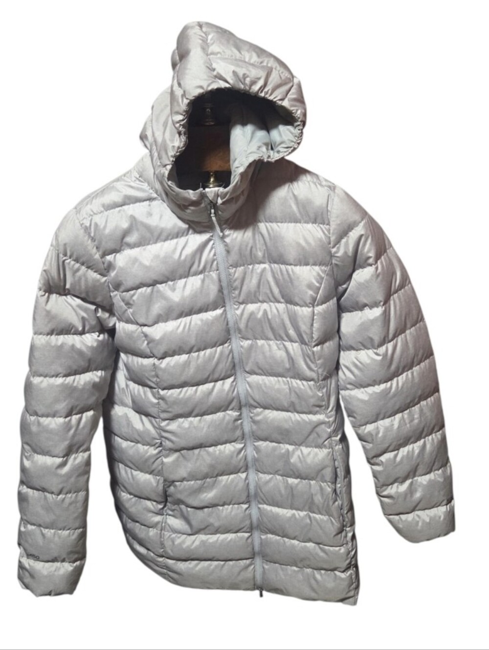 Eddie Bauer Womens EB650 Down Puffer Packable Jacket Taupe Gray Size Medium